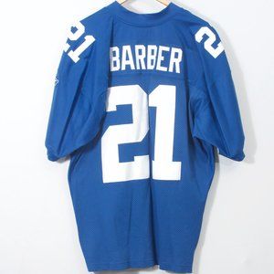 NY Giants 50 Men's Jersey Blue BARBER 21 Reebok NFL Equipment Nylon